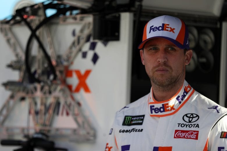 BRISTOL, TN - APRIL 06:  Denny Hamlin, driver of the #11 FedEx Freight Toyota, prepares to drive during practice for the Monster Energy NASCAR Cup Series Food City 500 at Bristol Motor Speedway on April 6, 2019 in Bristol, Tennessee.  (Photo by Chris Graythen/Getty Images) | Getty Images