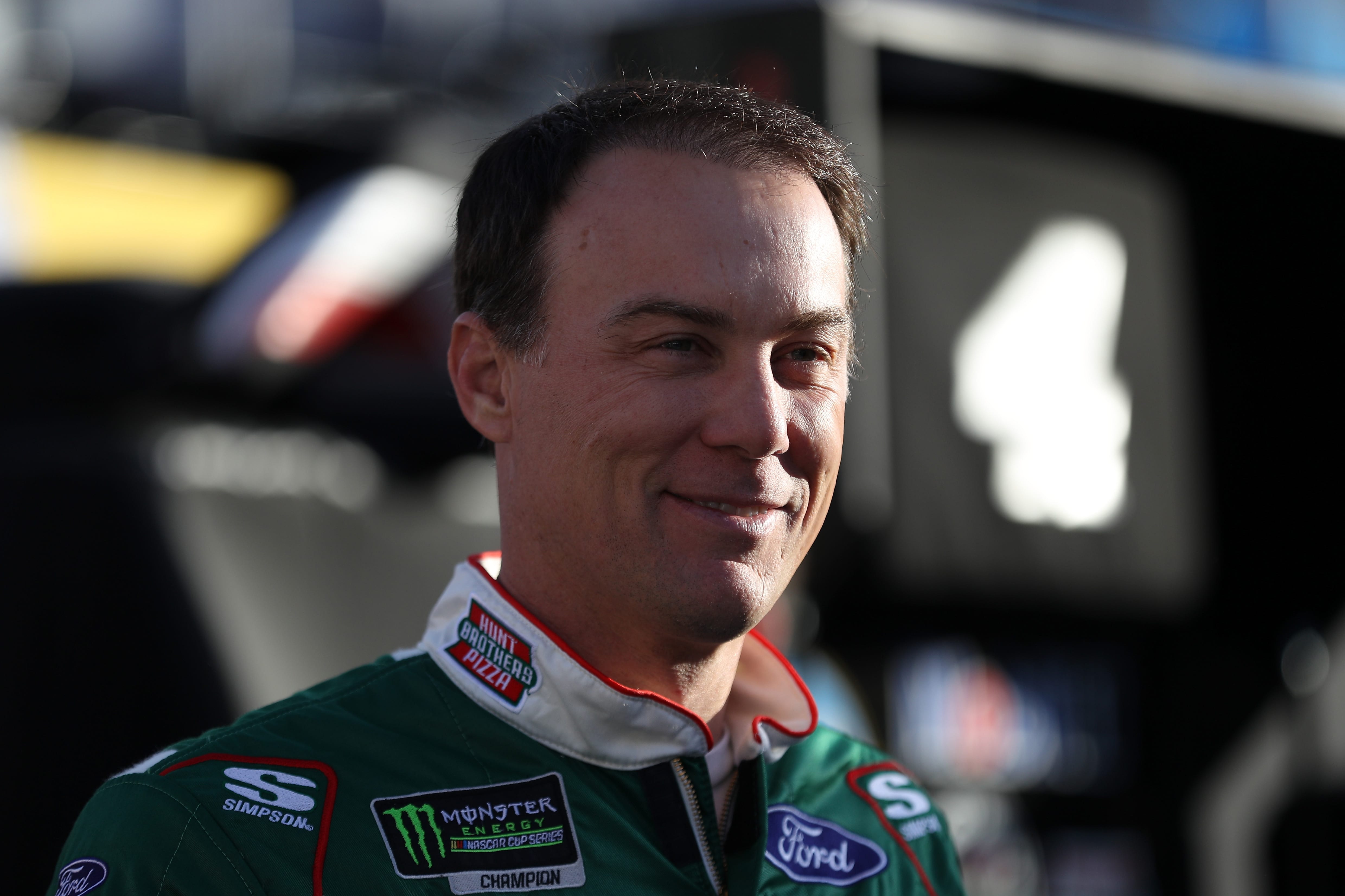 BRISTOL, TN - APRIL 06:  Kevin Harvick, driver of the #4 Hunt Brothers Pizza Ford, stands in the garage area  during practice for the Monster Energy NASCAR Cup Series Food City 500 at Bristol Motor Speedway on April 6, 2019 in Bristol, Tennessee.  (Photo by Chris Graythen/Getty Images) | Getty Images