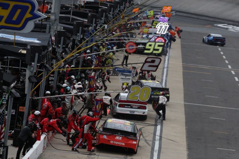 BRISTOL, TN - APRIL 07: Erik Jones, driver of the #20 CRAFTSMAN Racing for a Miracle Toyota, pits during the Monster Energy NASCAR Cup Series Food City 500 at Bristol Motor Speedway on April 7, 2019 in Bristol, Tennessee. (Photo by Chris Graythen/Getty Images) | Getty Images