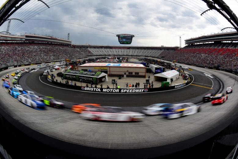 BRISTOL, TN - APRIL 07:  Cars race during the Monster Energy NASCAR Cup Series Food City 500 at Bristol Motor Speedway on April 7, 2019 in Bristol, Tennessee.  (Photo by Jared C. Tilton/Getty Images) | Getty Images