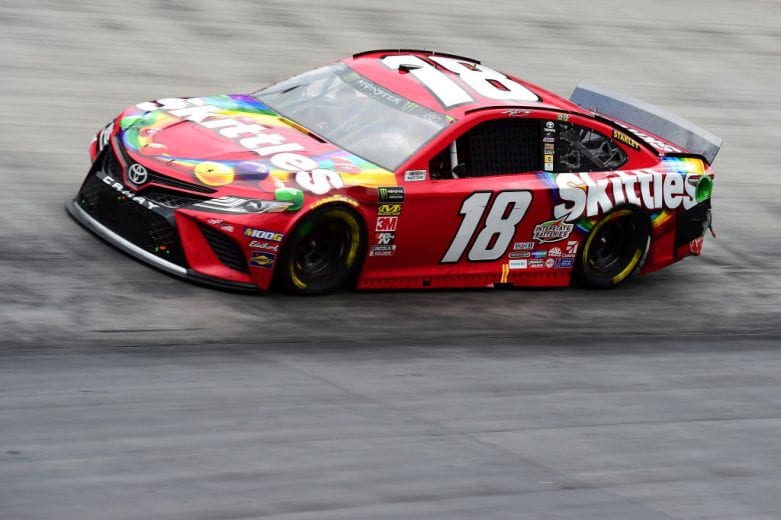 BRISTOL, TN - APRIL 07: Kyle Busch, driver of the #18 Skittles Toyota, races during the Monster Energy NASCAR Cup Series Food City 500 at Bristol Motor Speedway on April 7, 2019 in Bristol, Tennessee. (Photo by Jared C. Tilton/Getty Images) | Getty Images