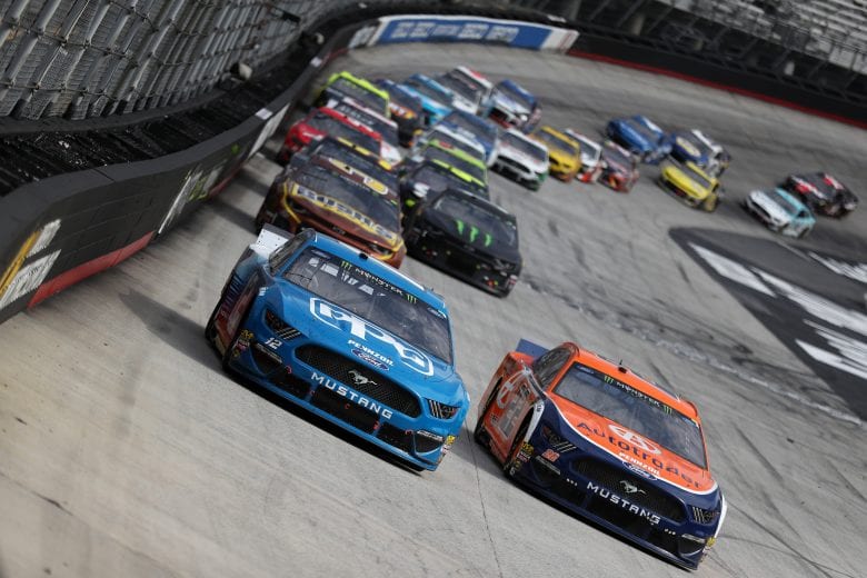 Ryan Blaney and Joey Logano lead the field at Bristol.