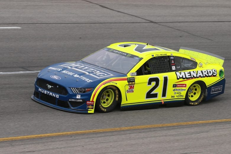 RICHMOND, VA - APRIL 12:  Paul Menard, driver of the #21 Menards/Maytag Ford, drives during practice for the Monster Energy NASCAR Cup Series Toyota Owners 400 at Richmond Raceway on April 12, 2019 in Richmond, Virginia.  (Photo by Matt Sullivan/Getty Images) | Getty Images