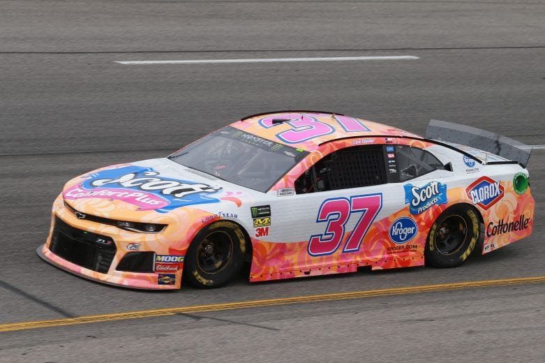 RICHMOND, VA - APRIL 12:  Chris Buescher, driver of the #37 Scott Comfort Plus Chevrolet, drives during practice for the Monster Energy NASCAR Cup Series Toyota Owners 400 at Richmond Raceway on April 12, 2019 in Richmond, Virginia.  (Photo by Matt Sullivan/Getty Images) | Getty Images