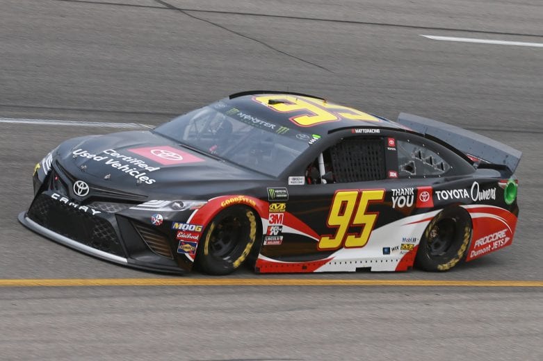 RICHMOND, VA - APRIL 12:  Matt DiBenedetto, driver of the #95 ToyotaCertifdUsedVehicles/ToyotaOwners Toyota, drives during practice for the Monster Energy NASCAR Cup Series Toyota Owners 400 at Richmond Raceway on April 12, 2019 in Richmond, Virginia.  (Photo by Matt Sullivan/Getty Images) | Getty Images