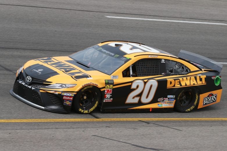 RICHMOND, VA - APRIL 12:  Erik Jones, driver of the #20 DeWalt Toyota, drives during practice for the Monster Energy NASCAR Cup Series Toyota Owners 400 at Richmond Raceway on April 12, 2019 in Richmond, Virginia.  (Photo by Matt Sullivan/Getty Images) | Getty Images