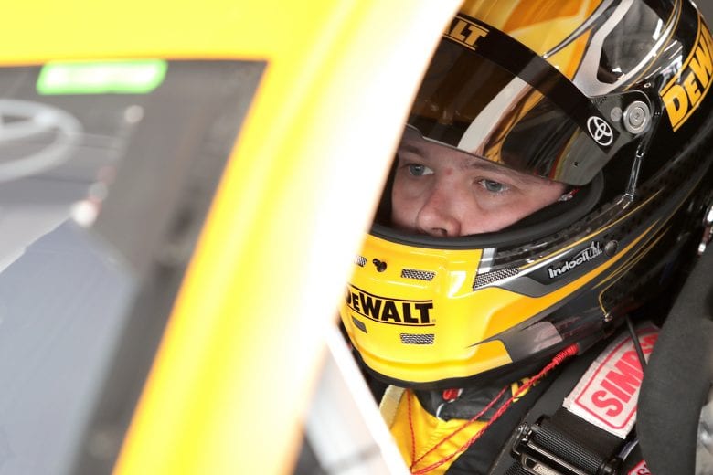 RICHMOND, VA - APRIL 12:  Erik Jones, driver of the #20 DeWalt Toyota, sits in his car during practice for the Monster Energy NASCAR Cup Series Toyota Owners 400 at Richmond Raceway on April 12, 2019 in Richmond, Virginia.  (Photo by Donald Page/Getty Images) | Getty Images