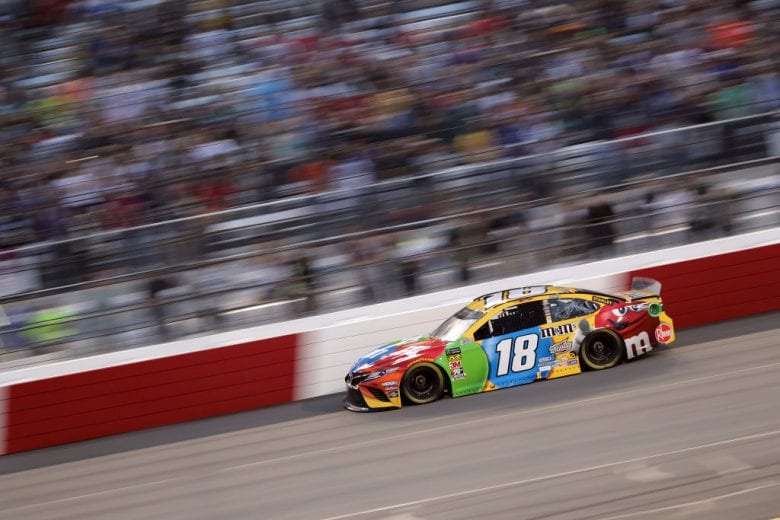 RICHMOND, VA - APRIL 13: Kyle Busch, driver of the #18 M&M's Toyota, races during the Monster Energy NASCAR Cup Series Toyota Owners 400 at Richmond Raceway on April 13, 2019 in Richmond, Virginia. (Photo by Donald Page/Getty Images) | Getty Images