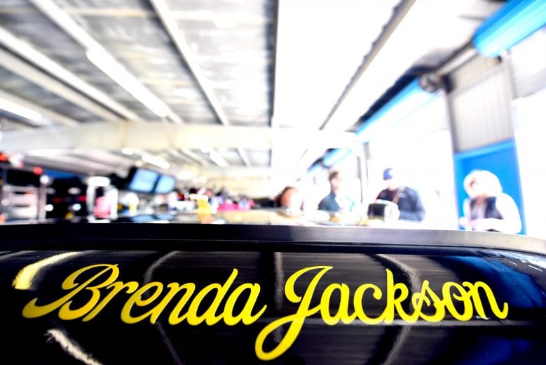 TALLADEGA, AL - APRIL 26: Drivers pay tribute to Brenda Jackson, mother of Dale Earnhardt Jr. and Kelley Earnhardt Miller, on their cars during practice for the NASCAR Xfinity Series MoneyLion 300 at Talladega Superspeedway on April 26, 2019 in Talladega, Alabama. Jackson passed away at the age of 65 following her battle with cancer. (Photo by Jared C. Tilton/Getty Images) | Getty Images