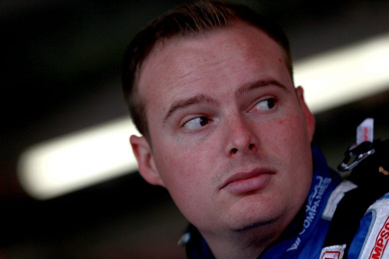 TALLADEGA, AL - APRIL 26: Cole Custer, driver of the #00 JACOB Companies Ford, stands in the garage during practice for the NASCAR Xfinity Series MoneyLion 300 at Talladega Superspeedway on April 26, 2019 in Talladega, Alabama. (Photo by Sean Gardner/Getty Images) | Getty Images