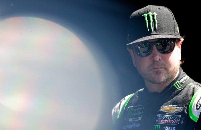 TALLADEGA, AL - APRIL 26:  Kurt Busch, driver of the #1 Monster Energy Chevrolet, stands in the garage area during practice for the Monster Energy NASCAR Cup Series GEICO 500 at Talladega Superspeedway on April 26, 2019 in Talladega, Alabama.  (Photo by Brian Lawdermilk/Getty Images) | Getty Images