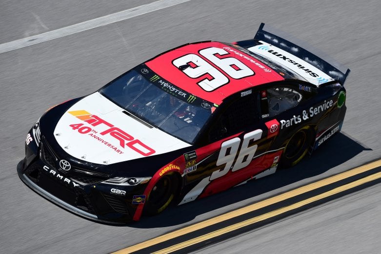 TALLADEGA, AL - APRIL 26: Parker Kligerman, driver of the #96 TRD 40th Anniversary Toyota, practices for the Monster Energy NASCAR Cup Series GEICO 500 at Talladega Superspeedway on April 26, 2019 in Talladega, Alabama. (Photo by Jared C. Tilton/Getty Images) | Getty Images