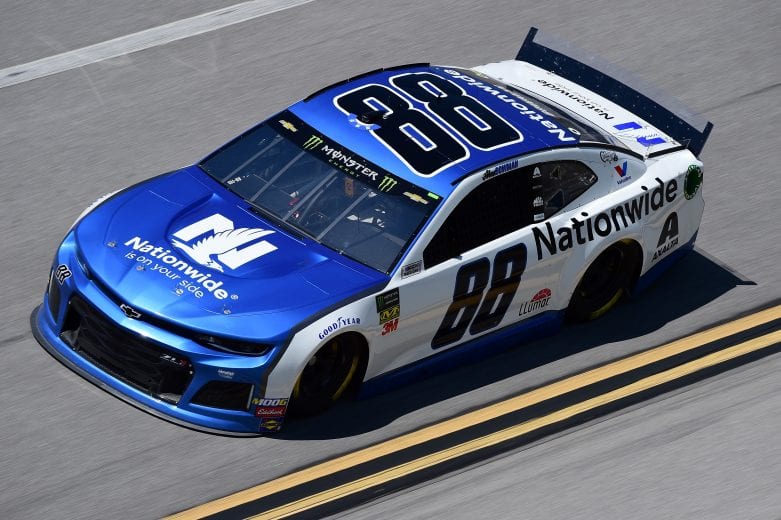 TALLADEGA, AL - APRIL 26: Alex Bowman, driver of the #88 Nationwide Chevrolet, practices for the Monster Energy NASCAR Cup Series GEICO 500 at Talladega Superspeedway on April 26, 2019 in Talladega, Alabama. (Photo by Jared C. Tilton/Getty Images) | Getty Images