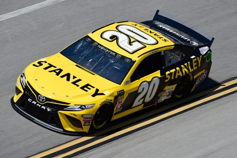 TALLADEGA, AL - APRIL 26: Erik Jones, driver of the #20 STANLEY Toyota, practices for the Monster Energy NASCAR Cup Series GEICO 500 at Talladega Superspeedway on April 26, 2019 in Talladega, Alabama. (Photo by Jared C. Tilton/Getty Images) | Getty Images