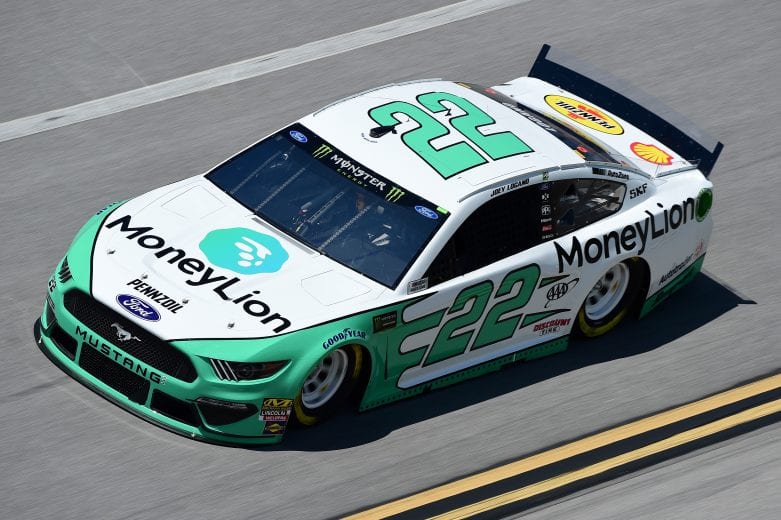 TALLADEGA, AL - APRIL 26: Joey Logano, driver of the #22 MoneyLion Ford, practices for the Monster Energy NASCAR Cup Series GEICO 500 at Talladega Superspeedway on April 26, 2019 in Talladega, Alabama. (Photo by Jared C. Tilton/Getty Images) | Getty Images