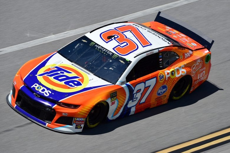 TALLADEGA, AL - APRIL 26: Chris Buescher, driver of the #37 Tide Pods Chevrolet, practices for the Monster Energy NASCAR Cup Series GEICO 500 at Talladega Superspeedway on April 26, 2019 in Talladega, Alabama. (Photo by Jared C. Tilton/Getty Images) | Getty Images