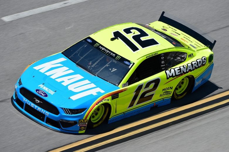 TALLADEGA, AL - APRIL 26: Ryan Blaney, driver of the #12 Menards/Knauf Ford, practices for the Monster Energy NASCAR Cup Series GEICO 500 at Talladega Superspeedway on April 26, 2019 in Talladega, Alabama. (Photo by Jared C. Tilton/Getty Images) | Getty Images