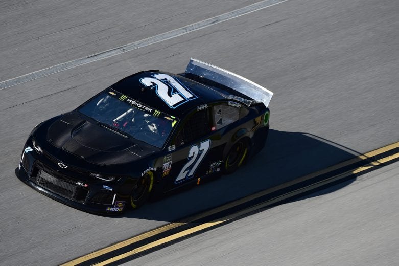 TALLADEGA, AL - APRIL 26: Reed Sorenson, driver of the #27 Low-T Centers Chevrolet, practices for the Monster Energy NASCAR Cup Series GEICO 500 at Talladega Superspeedway on April 26, 2019 in Talladega, Alabama. (Photo by Jared C. Tilton/Getty Images) | Getty Images