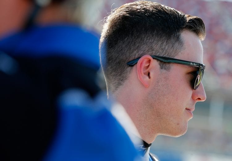 TALLADEGA, AL - APRIL 27:  Alex Bowman, driver of the #88 Nationwide Chevrolet, stands on the grid during qualifying for the Monster Energy NASCAR Cup Series GEICO 500 at Talladega Superspeedway on April 27, 2019 in Talladega, Alabama.  (Photo by Brian Lawdermilk/Getty Images) | Getty Images