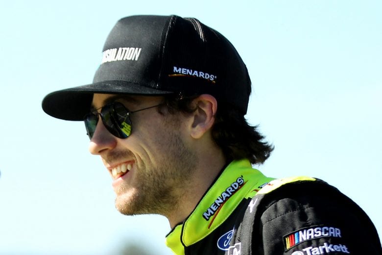 TALLADEGA, AL - APRIL 27:  Ryan Blaney, driver of the #12 Menards/Knauf Ford, stands on the grid during qualifying for the Monster Energy NASCAR Cup Series GEICO 500 at Talladega Superspeedway on April 27, 2019 in Talladega, Alabama.  (Photo by Sean Gardner/Getty Images) | Getty Images
