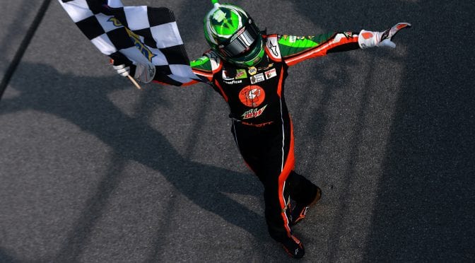 Featured Image for Chase Elliott wins GEICO 500 at Talladega as race ends under caution
