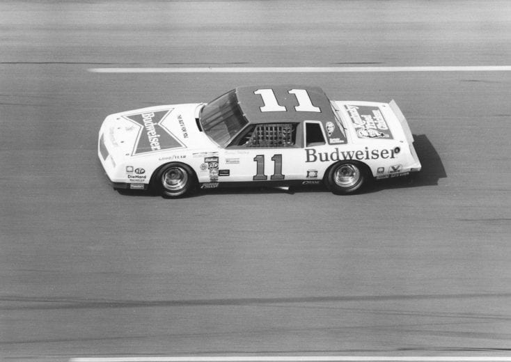 1984:  Darrell Waltrip drove to his first win of the year in the Valleydale 500 at Bristol in 1984. It was car owner Junior Johnson's 8th consecutive win at the track.  (Photo by ISC Archives via Getty Images)