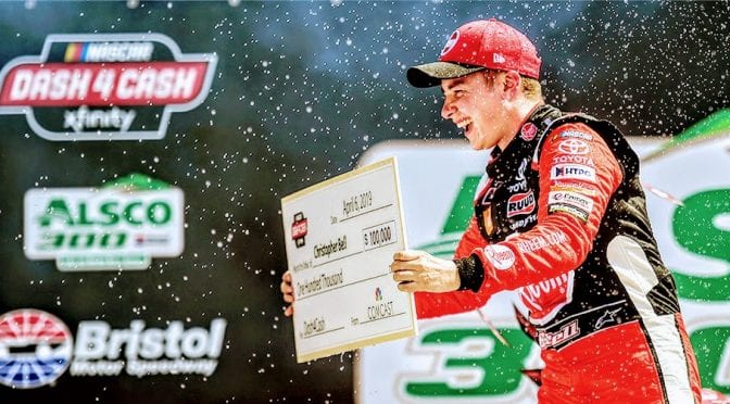 Featured image for Bell collects first victory at Bristol, Dash 4 Cash prize