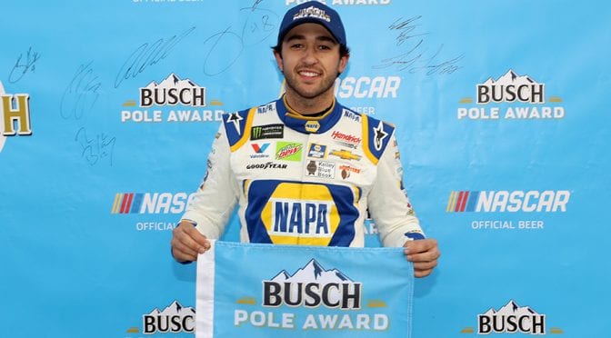 Featured Image for Elliott earns Bristol Busch Pole Award as new track record set