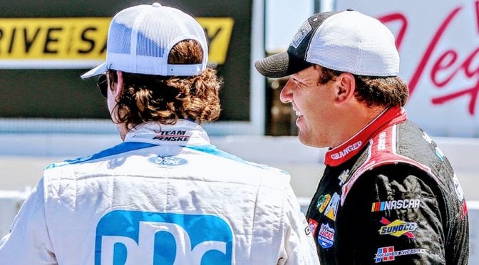 Battle of the Ryans: Blaney, Newman lock horns, share laugh late at Bristol