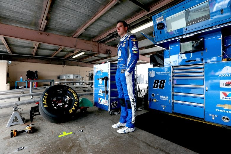 DOVER, DE - MAY 04: Alex Bowman, driver of the #88 Nationwide Small Business Chevrolet, stands during practice for the Monster Energy NASCAR Cup Series Gander RV 400 at Dover International Speedway on May 4, 2019 in Dover, Delaware. (Photo by Sean Gardner/Getty Images) | Getty Images