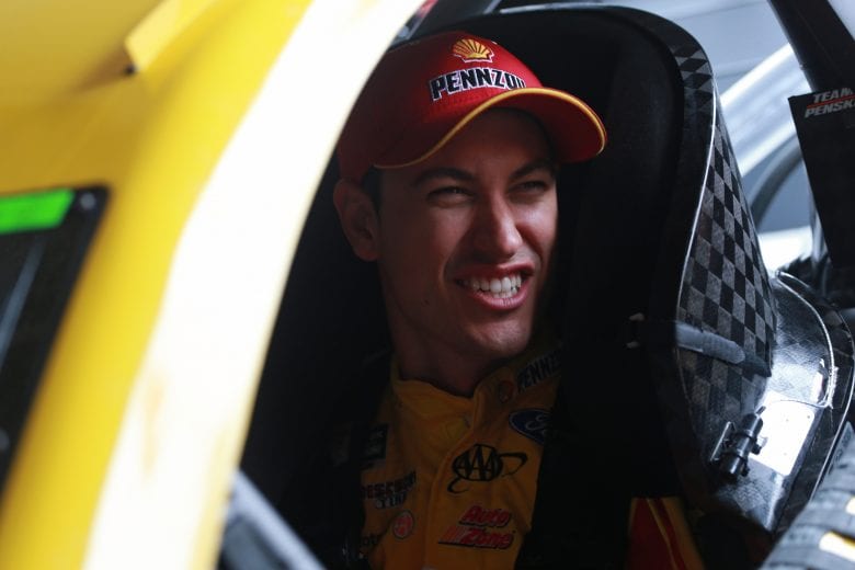 DOVER, DE - MAY 03: Joey Logano, driver of the #22 Shell Pennzoil Ford, sits in his car during practice for the Monster Energy NASCAR Cup Series Gander RV 400 at Dover International Speedway on May 3, 2019 in Dover, Delaware. (Photo by Matt Sullivan/Getty Images) | Getty Images