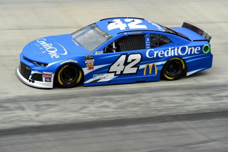 BRISTOL, TN - APRIL 05:  Kyle Larson, driver of the #42 Credit One Bank Chevrolet, practices for the Monster Energy NASCAR Cup Series Food City 500 at Bristol Motor Speedway on April 5, 2019 in Bristol, Tennessee.  (Photo by Jared C. Tilton/Getty Images) | Getty Images