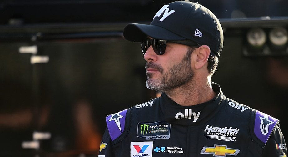 BRISTOL, TN - APRIL 06:  Jimmie Johnson, driver of the #48 Ally Chevrolet, stands in the garage area during practice for the Monster Energy NASCAR Cup Series Food City 500 at Bristol Motor Speedway on April 6, 2019 in Bristol, Tennessee.  (Photo by Jared C. Tilton/Getty Images) | Getty Images
