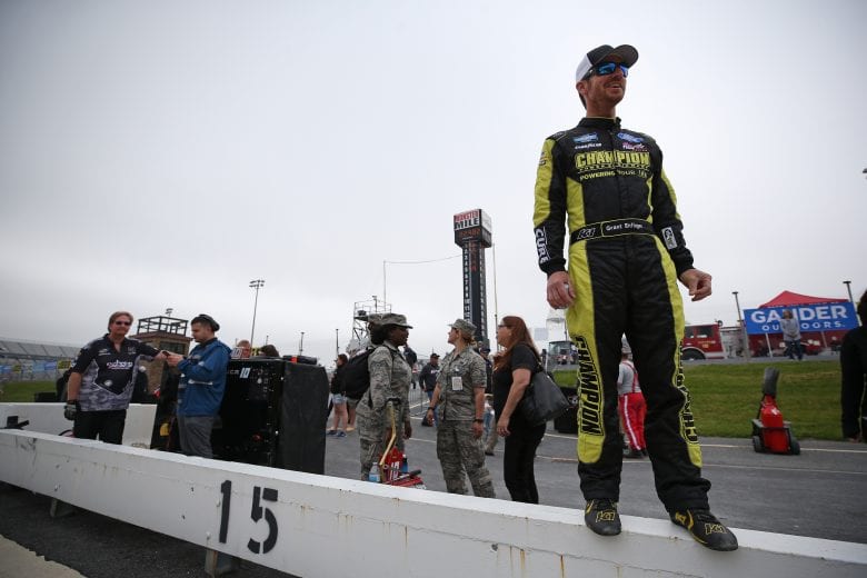 DOVER, DE - MAY 03: Grant Enfinger, driver of the #98 Champion Power Equipment Ford, during qualifying for the NASCAR Gander Outdoors Truck Series JEGS 200 at Dover International Speedway on May 3, 2019 in Dover, Delaware. (Photo by Matt Sullivan/Getty Images) | Getty Images
