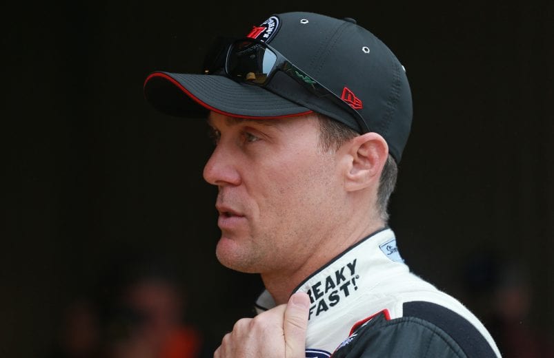 DOVER, DE - MAY 04: Kevin Harvick, driver of the #4 Jimmy John's Ford, stands in the garage during practice for the Monster Energy NASCAR Cup Series Gander RV 400 at Dover International Speedway on May 4, 2019 in Dover, Delaware. (Photo by Matt Sullivan/Getty Images) | Getty Images