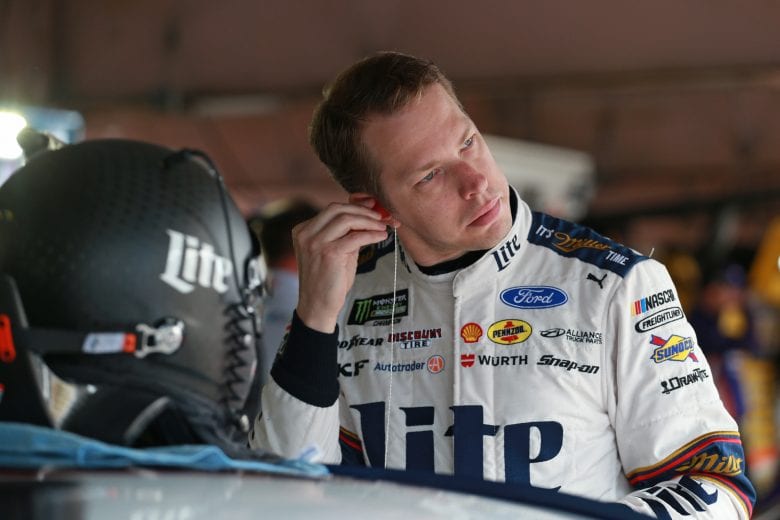 DOVER, DE - MAY 04: Brad Keselowski, driver of the #2 Miller Lite Ford, gets into his car during practice for the Monster Energy NASCAR Cup Series Gander RV 400 at Dover International Speedway on May 4, 2019 in Dover, Delaware. (Photo by Matt Sullivan/Getty Images) | Getty Images