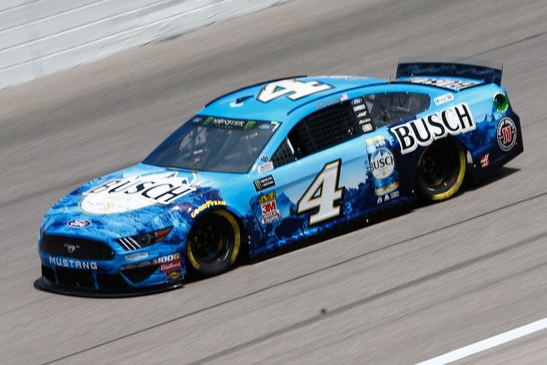 KANSAS CITY, KS - MAY 10:  Kevin Harvick, driver of the #4 Busch Beer Ford, drives during practice for the Monster Energy NASCAR Cup Series Digital Ally 400 at Kansas Speedway on May 10, 2019 in Kansas City, Kansas.  (Photo by Jonathan Ferrey/Getty Images) | Getty Images