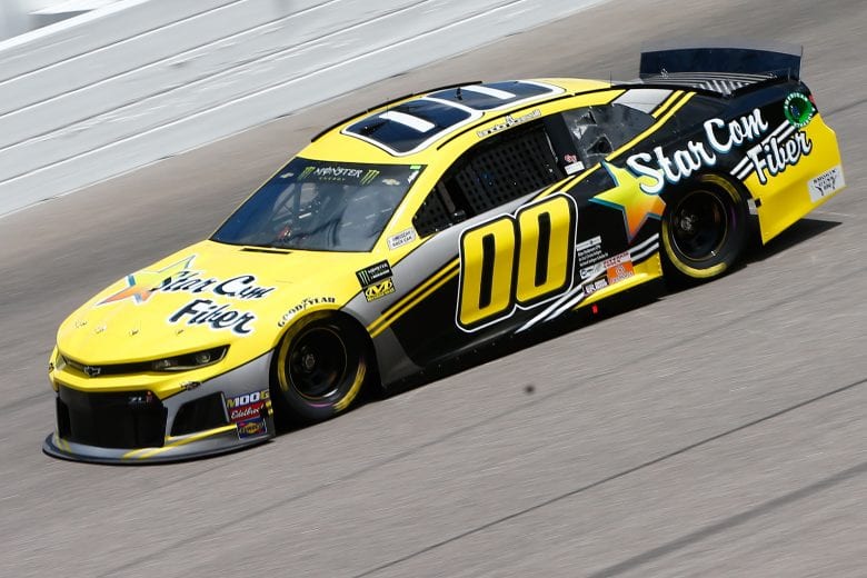 KANSAS CITY, KS - MAY 10:  Landon Cassill, driver of the #00 StarCom Fiber Chevrolet, drives during practice for the Monster Energy NASCAR Cup Series Digital Ally 400 at Kansas Speedway on May 10, 2019 in Kansas City, Kansas.  (Photo by Jonathan Ferrey/Getty Images) | Getty Images