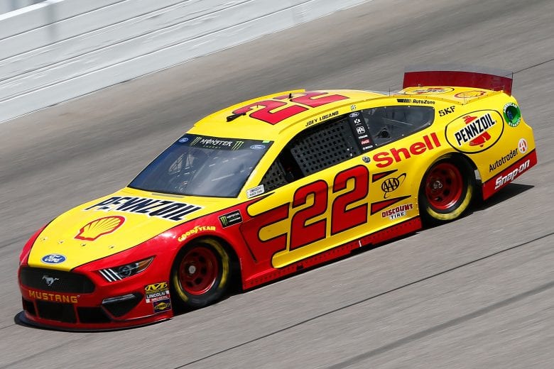 KANSAS CITY, KS - MAY 10: Joey Logano, driver of the #22 Shell Pennzoil Ford, drives  during practice for the Monster Energy NASCAR Cup Series Digital Ally 400 at Kansas Speedway on May 10, 2019 in Kansas City, Kansas.  (Photo by Jonathan Ferrey/Getty Images) | Getty Images