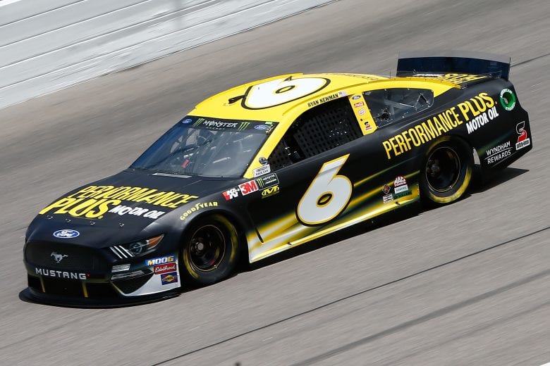 KANSAS CITY, KS - MAY 10:  Ryan Newman, driver of the #6 Performance Plus Motor Oil Ford, drives during practice for the Monster Energy NASCAR Cup Series Digital Ally 400 at Kansas Speedway on May 10, 2019 in Kansas City, Kansas.  (Photo by Jonathan Ferrey/Getty Images) | Getty Images