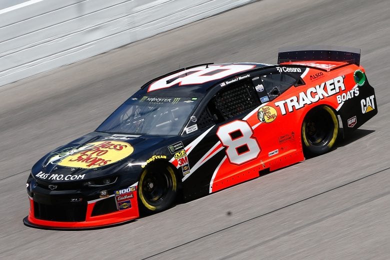 KANSAS CITY, KS - MAY 10:  Daniel Hemric, driver of the #8 Bass Pro Shops/Tracker Boats Chevrolet, drives during practice for the Monster Energy NASCAR Cup Series Digital Ally 400 at Kansas Speedway on May 10, 2019 in Kansas City, Kansas.  (Photo by Jonathan Ferrey/Getty Images) | Getty Images