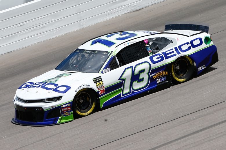 KANSAS CITY, KS - MAY 10:  Ty Dillon, driver of the #13 GEICO Chevrolet, drives during practice for the Monster Energy NASCAR Cup Series Digital Ally 400 at Kansas Speedway on May 10, 2019 in Kansas City, Kansas.  (Photo by Jonathan Ferrey/Getty Images) | Getty Images