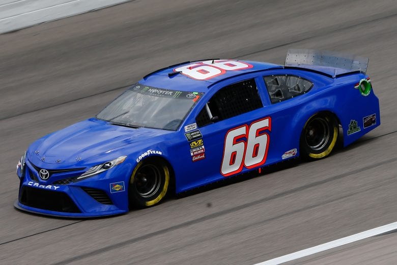 KANSAS CITY, KS - MAY 10:  Timmy Hill, driver of the #66 MBM Motorsport Toyota drives during practice for the Monster Energy NASCAR Cup Series Digital Ally 400 at Kansas Speedway on May 10, 2019 in Kansas City, Kansas.  (Photo by Jonathan Ferrey/Getty Images) | Getty Images