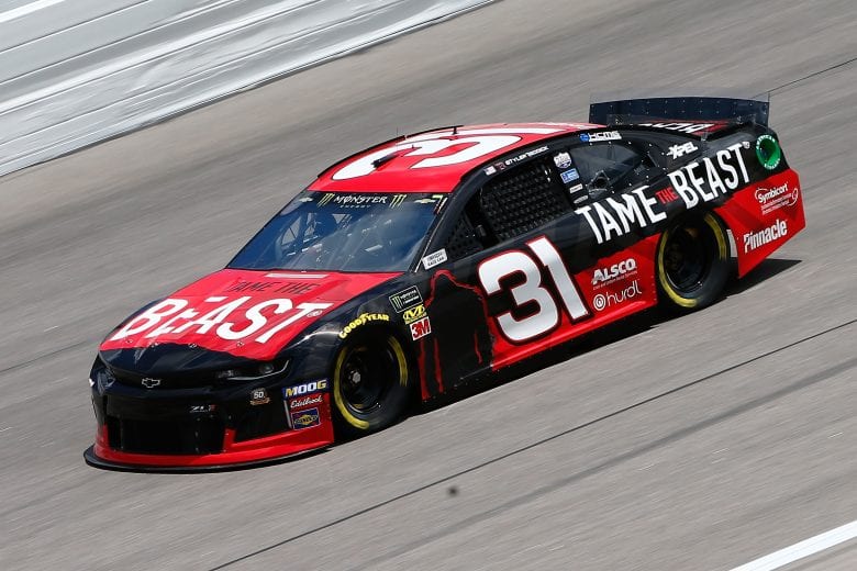 KANSAS CITY, KS - MAY 10:  Tyler Reddick, driver of the #31 Tame the Beast Chevrolet, drives during practice for the Monster Energy NASCAR Cup Series Digital Ally 400 at Kansas Speedway on May 10, 2019 in Kansas City, Kansas.  (Photo by Jonathan Ferrey/Getty Images) | Getty Images