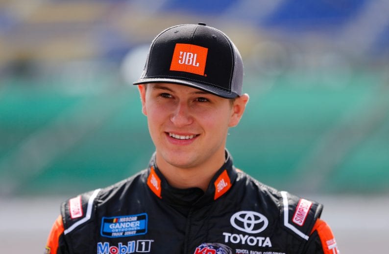KANSAS CITY, KS - MAY 10:  Todd Gilliland, driver of the #4 JBL/SiriusXM Toyota,  during qualifying for the NASCAR Gander Outdoors Truck Series Digital Ally 250 at Kansas Speedway on May 10, 2019 in Kansas City, Kansas.  (Photo by Jonathan Ferrey/Getty Images) | Getty Images