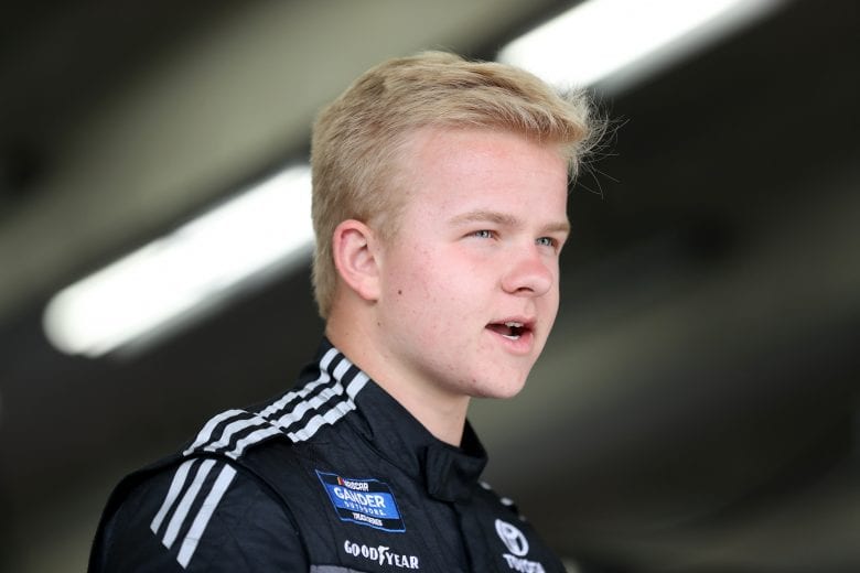 CHARLOTTE, NC - MAY 17:  Tyler Ankrum, driver of the #17 May's Hawaii Toyota, watches on during practice for the NASCAR Gander Outdoors Truck Series North Carolina Education Lottery 200 at Charlotte Motor Speedway on May 17, 2019 in Charlotte, North Carolina.  (Photo by Streeter Lecka/Getty Images) | Getty Images