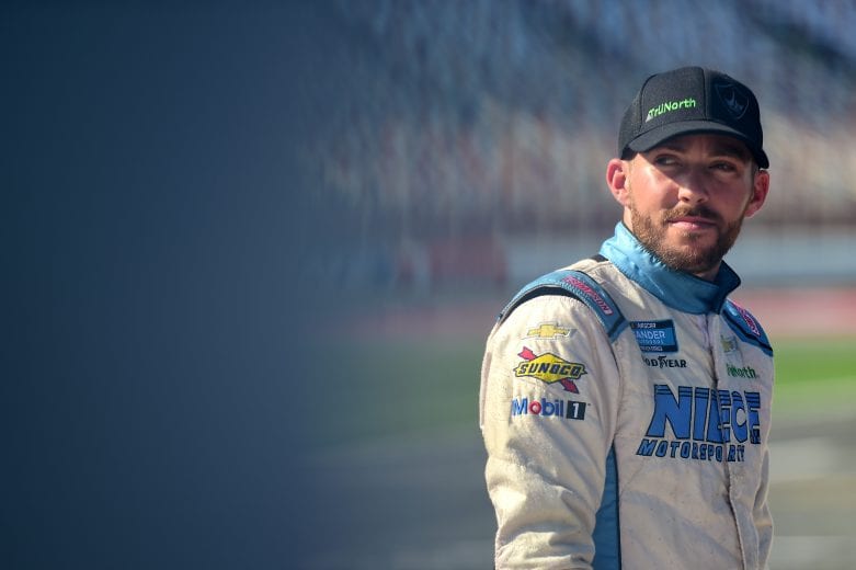 CHARLOTTE, NC - MAY 17:  Ross Chastain, driver of the #45 TruNorth/Paul Jr. Designs Chevrolet, looks on during qualifying for the NASCAR Gander Outdoors Truck Series North Carolina Education Lottery 200 at Charlotte Motor Speedway on May 17, 2019 in Charlotte, North Carolina.  (Photo by Jared C. Tilton/Getty Images) | Getty Images