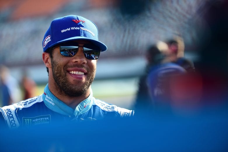 CHARLOTTE, NC - MAY 17:  Bubba Wallace, driver of the #43 World Wide Technology Chevrolet, looks on during qualifying for the Monster Energy NASCAR Cup Series Open Race at Charlotte Motor Speedway on May 17, 2019 in Charlotte, North Carolina.  (Photo by Jared C. Tilton/Getty Images) | Getty Images