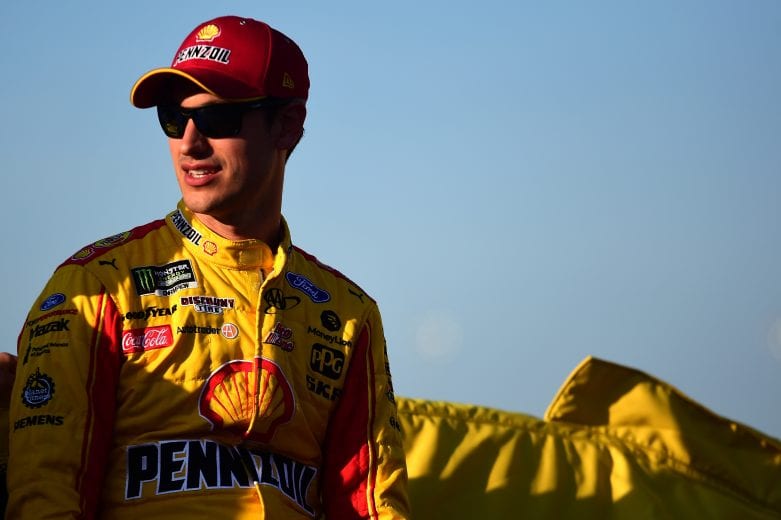 CHARLOTTE, NC - MAY 17:  Joey Logano, driver of the #22 Shell Pennzoil Ford, looks on during qualifying for the Monster Energy NASCAR Cup Series All-Star Race at Charlotte Motor Speedway on May 17, 2019 in Charlotte, North Carolina.  (Photo by Jared C. Tilton/Getty Images) | Getty Images