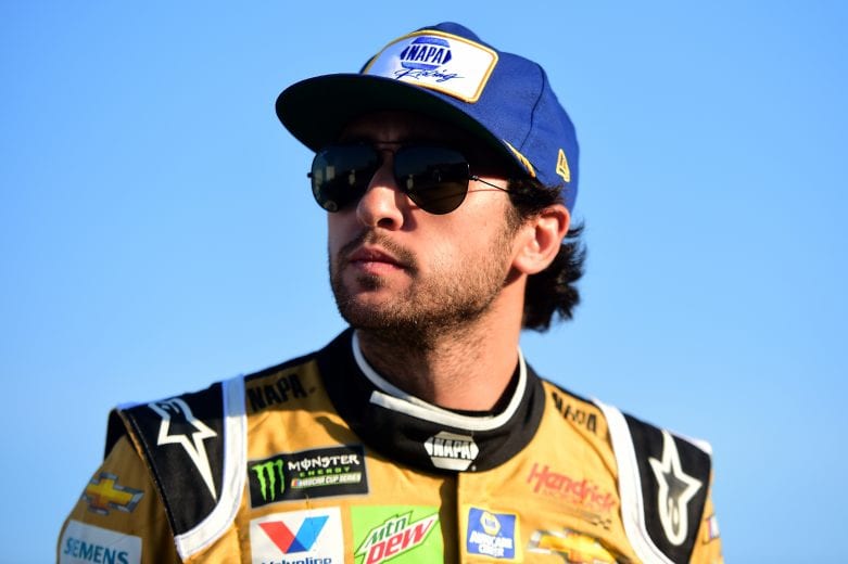 CHARLOTTE, NC - MAY 17:  Chase Elliott, driver of the #9 NAPA Brakes Chevrolet, stands in the garage area during qualifying for the Monster Energy NASCAR Cup Series All-Star Race at Charlotte Motor Speedway on May 17, 2019 in Charlotte, North Carolina.  (Photo by Jared C. Tilton/Getty Images) | Getty Images